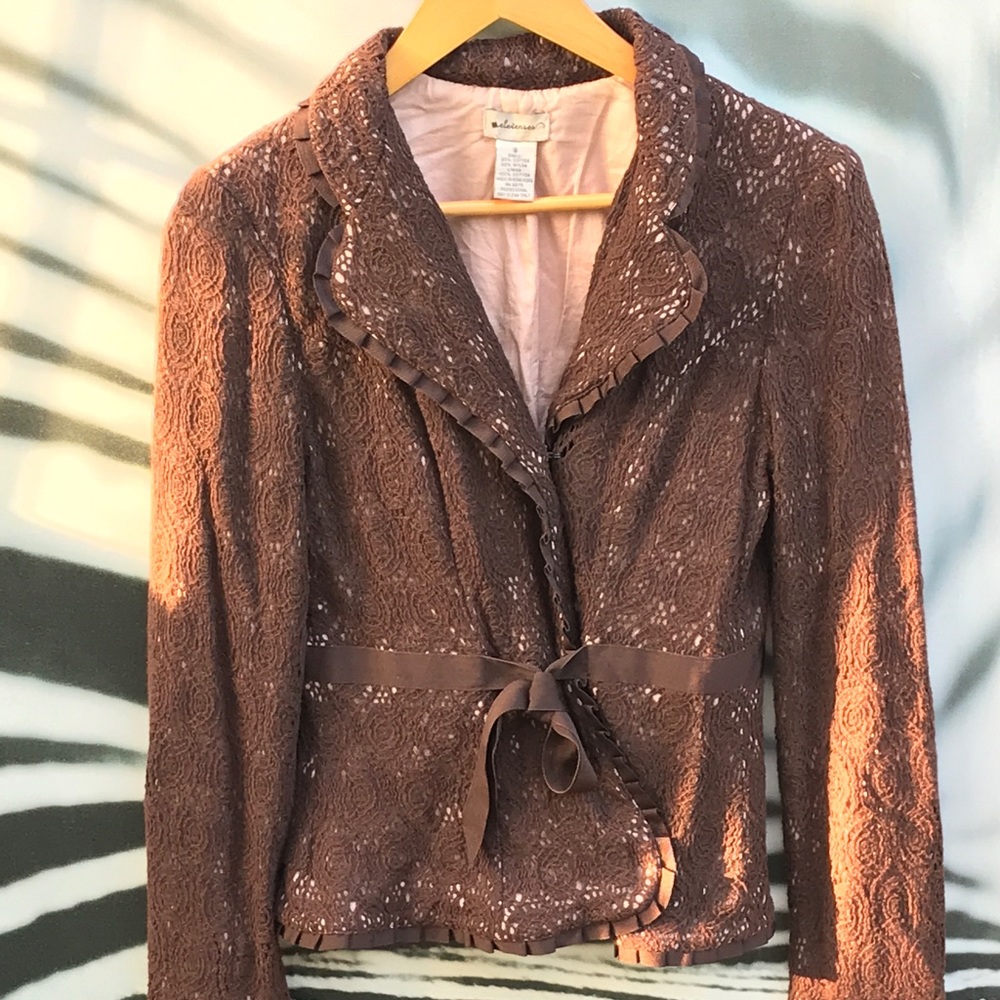Eleveses Woven Embroidered Blazer Jacket